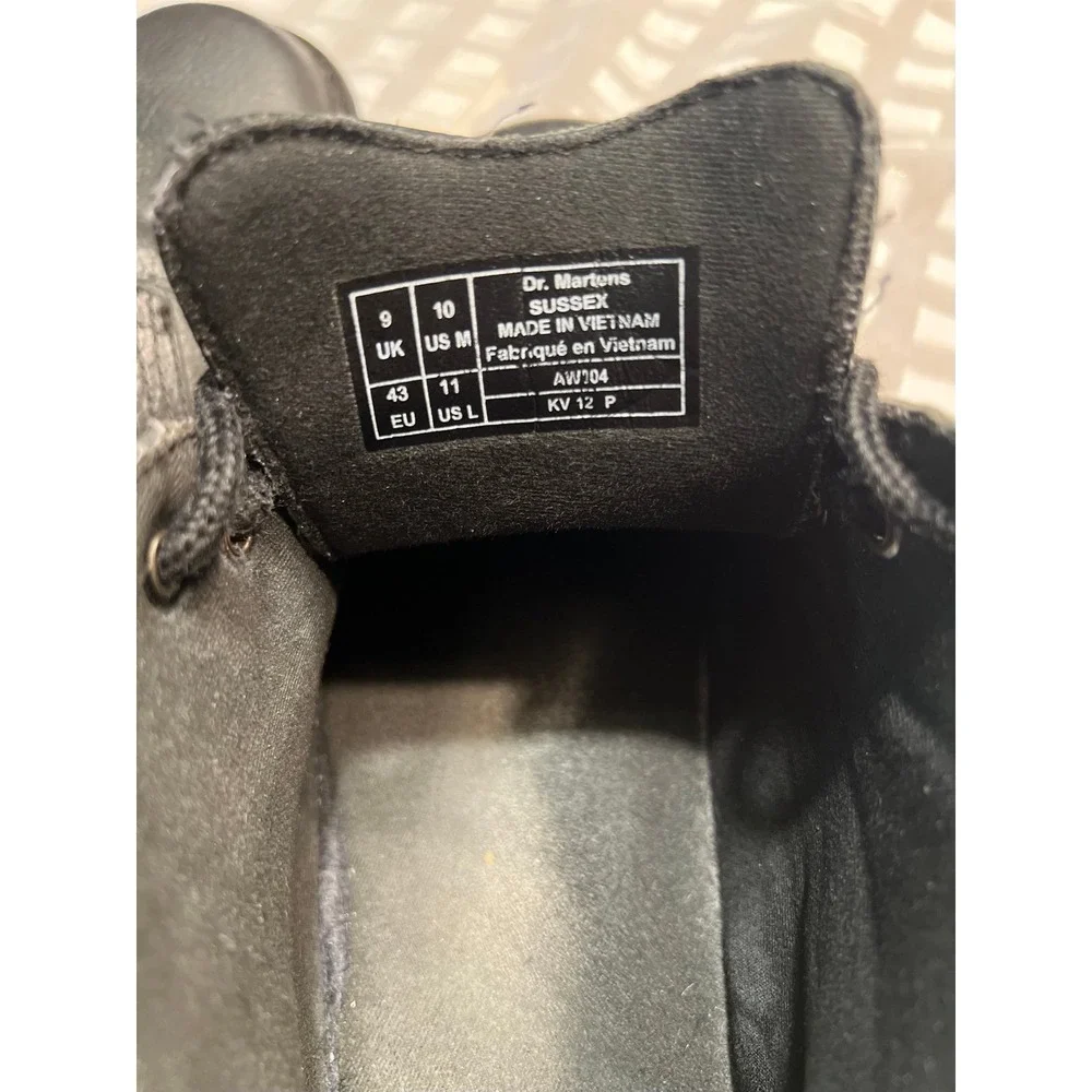 Dr Marten Sussex Bear Trap Slip Resistant Chukka Black Boots Size 10